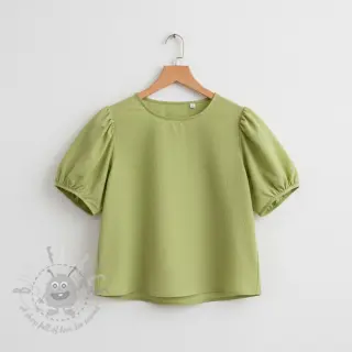 Bomullstyg WASHED old lime