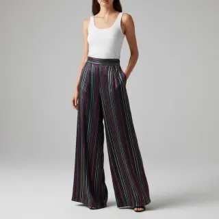 Bavlnená látka LUREX stripes navy
