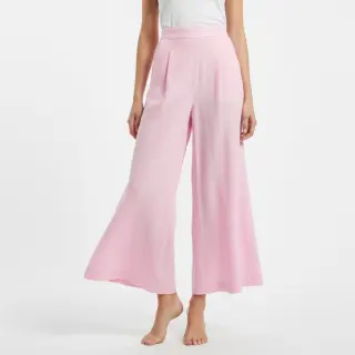 Bavlnená látka s ľanom pink