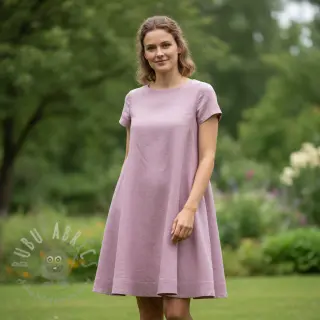 Bomullstyg med lin old pink