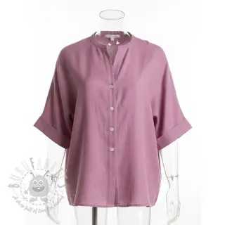 Bomullstyg med lin old pink