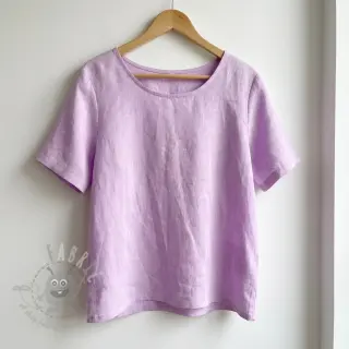 Bomullstyg med lin lilac
