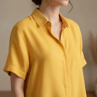 Bavlnená látka s ľanom yellow