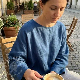 Bomullstyg med lin jeans