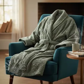 Frotté Animal skin dark green