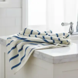 Froté YARN DYED Stripe SMALL light blue