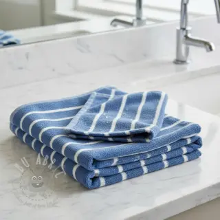 Frotté YARN DYED Stripe BIG light blue