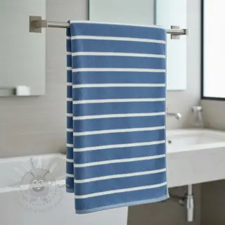 Frotté YARN DYED Stripe BIG light blue