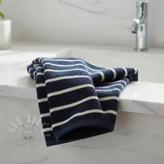 Frotté YARN DYED Stripe BIG dark blue