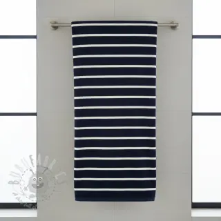Frotté YARN DYED Stripe BIG dark blue