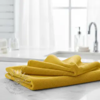 Elastisk frotté light yellow