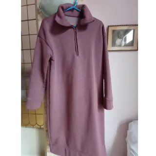 Teplákovina počesaná JOGGING aubergine melange