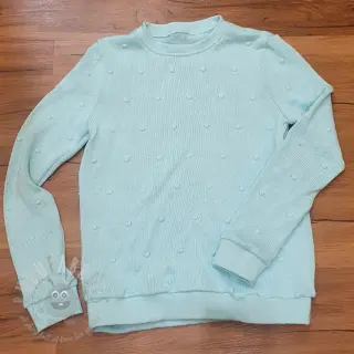 Tröjtrikå BIG KNIT DOT mint