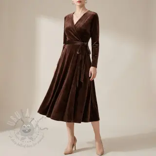 Sammet VELVET STRETCH dark brown