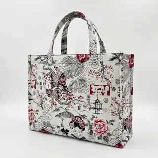 Dekoračná látka jacquard Akita blanc