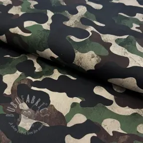 Bomullstyg Camouflage green digital print