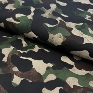 Bavlnená látka Camouflage green digital print