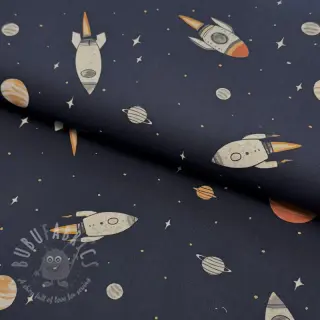 Bomullstyg Space digital print