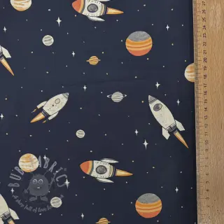Bomullstyg Space digital print