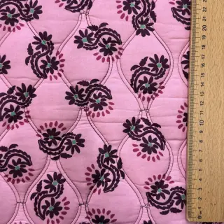 Bavlnená látka VOILE STEPPED Daria flower aubergine digital print