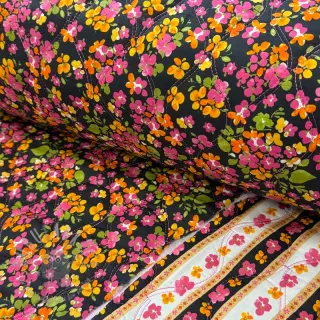 Bomullstyg VOILE STEPPED Ophelia flower digital print