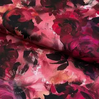Bomullstyg SATIN Zurie flower digital print