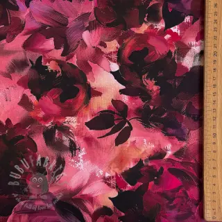 Bomullstyg SATIN Zurie flower digital print