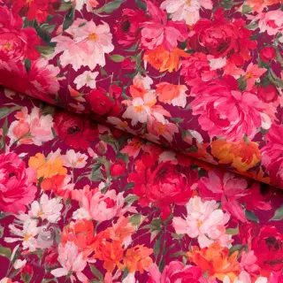 Bomullstyg VOILE Tanja flowers digital print