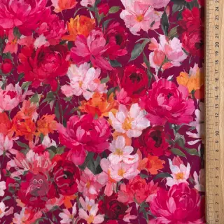 Bomullstyg VOILE Tanja flowers digital print