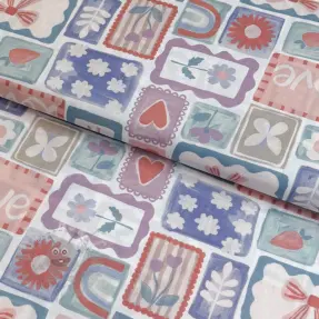 Bomullstyg Patchwork digital print