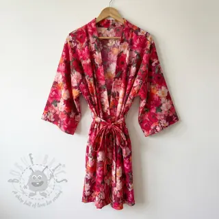 Bomullstyg VOILE Tanja flowers digital print