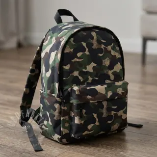 Bomullstyg Camouflage green digital print