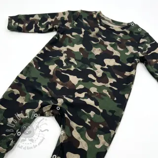 Bomullstyg Camouflage green digital print