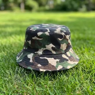 Bomullstyg Camouflage green digital print