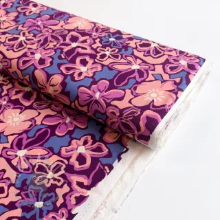Viskos STRETCH Flowers Junie purple