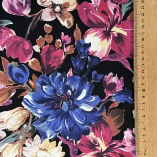 Sweatshirttyg Flower Luna black digital print