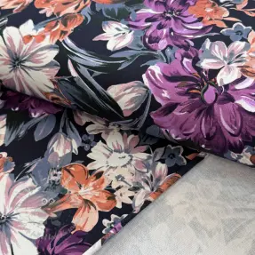 Sweatshirttyg Flower Luna navy digital print