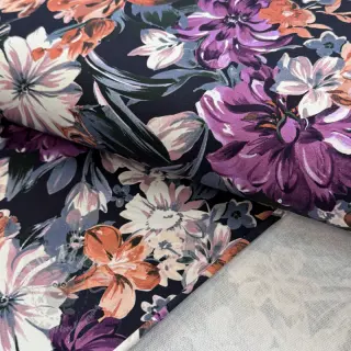 Sweatshirttyg Flower Luna navy digital print