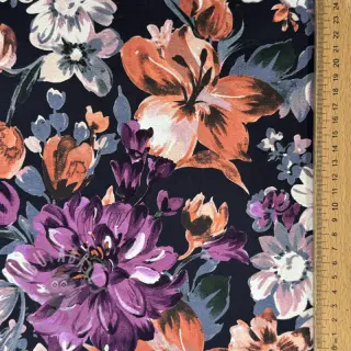 Sweatshirttyg Flower Luna navy digital print