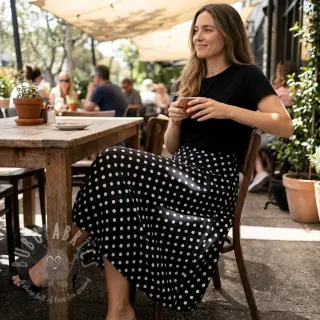 Viskos RADIANCE Polka dot black