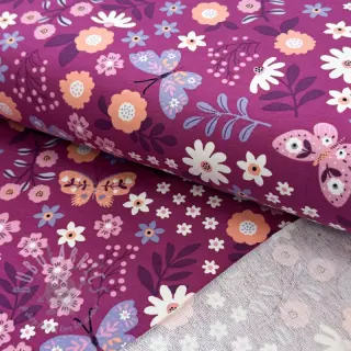 Sweatshirttyg Flowers Azriel fuchsia