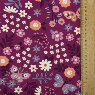 Sweatshirttyg Flowers Azriel fuchsia