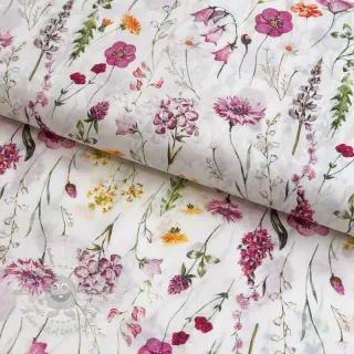 Bomullstyg VOILE Emily flowers digital print