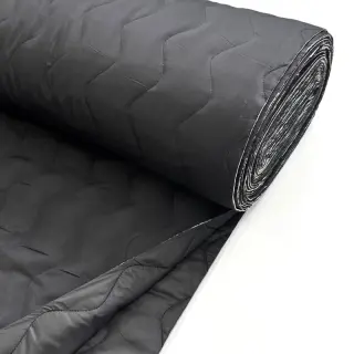 Prešívaná látka ZIG ZAG black