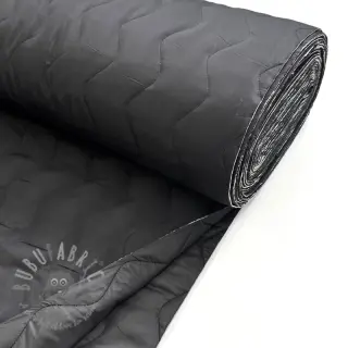 Vadderat tyg ZIG ZAG black