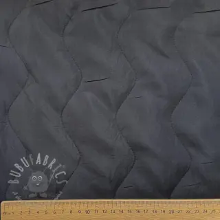 Vadderat tyg ZIG ZAG black