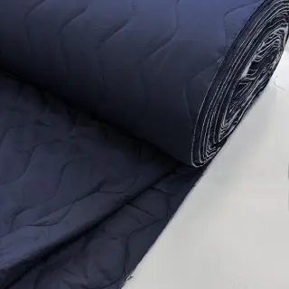 Prešívaná látka ZIG ZAG navy