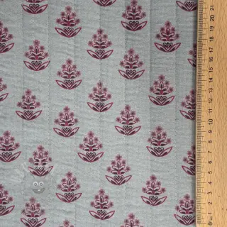 Dubbelgasväv/muslin STEPPED Flowers mauve