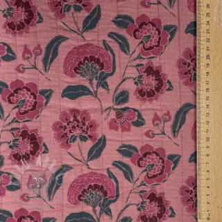 Dubbelgasväv/muslin STEPPED Flowers mauve