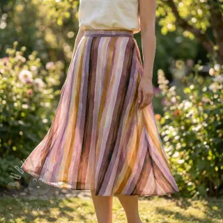 Viskos RADIANCE Stripes lavender digital print